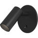 Micro 3.82 inch Matte Black Interior Reading Light Wall Light