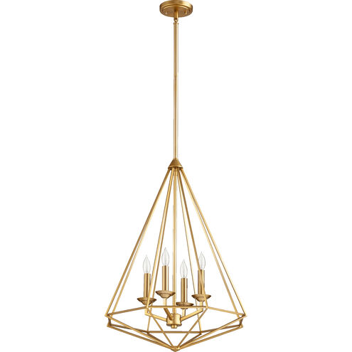 Bennett 4 Light 20 inch Aged Brass Pendant Ceiling Light