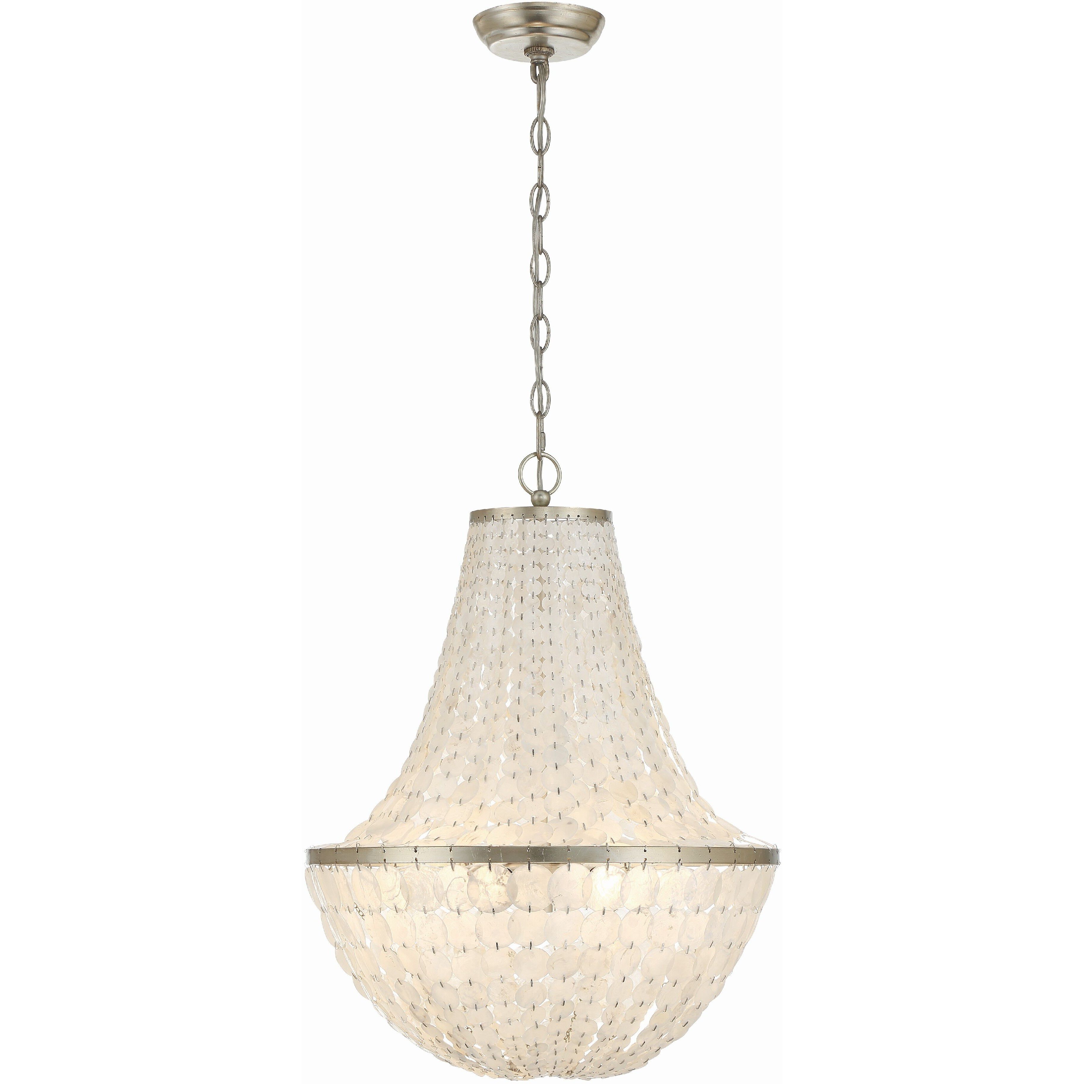 Brielle 6 Light 18 inch Antique Silver Chandelier Ceiling Light