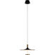 Ballet LED 16 inch Antique Brass and Onyx Black Pendant Ceiling Light