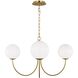 kate spade new york Noemie 3 Light 32 inch Burnished Brass Chandelier Ceiling Light