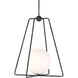 Stansell 1 Light 18.75 inch Antique Bronze/White Pendant Ceiling Light