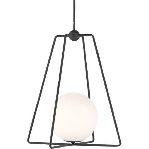 Stansell 1 Light 18.75 inch Antique Bronze/White Pendant Ceiling Light