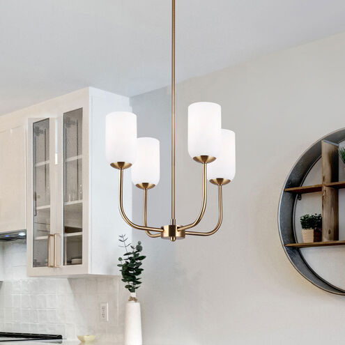 Novalee 4 Light 19 inch Gold Chandelier Ceiling Light