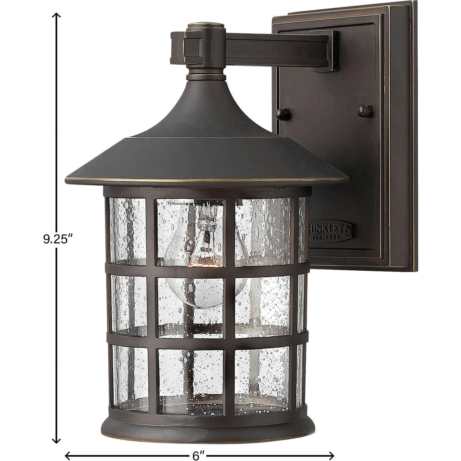 Freeport Outdoor Wall Mount Lantern in Oil Rubbed Bronze, Small