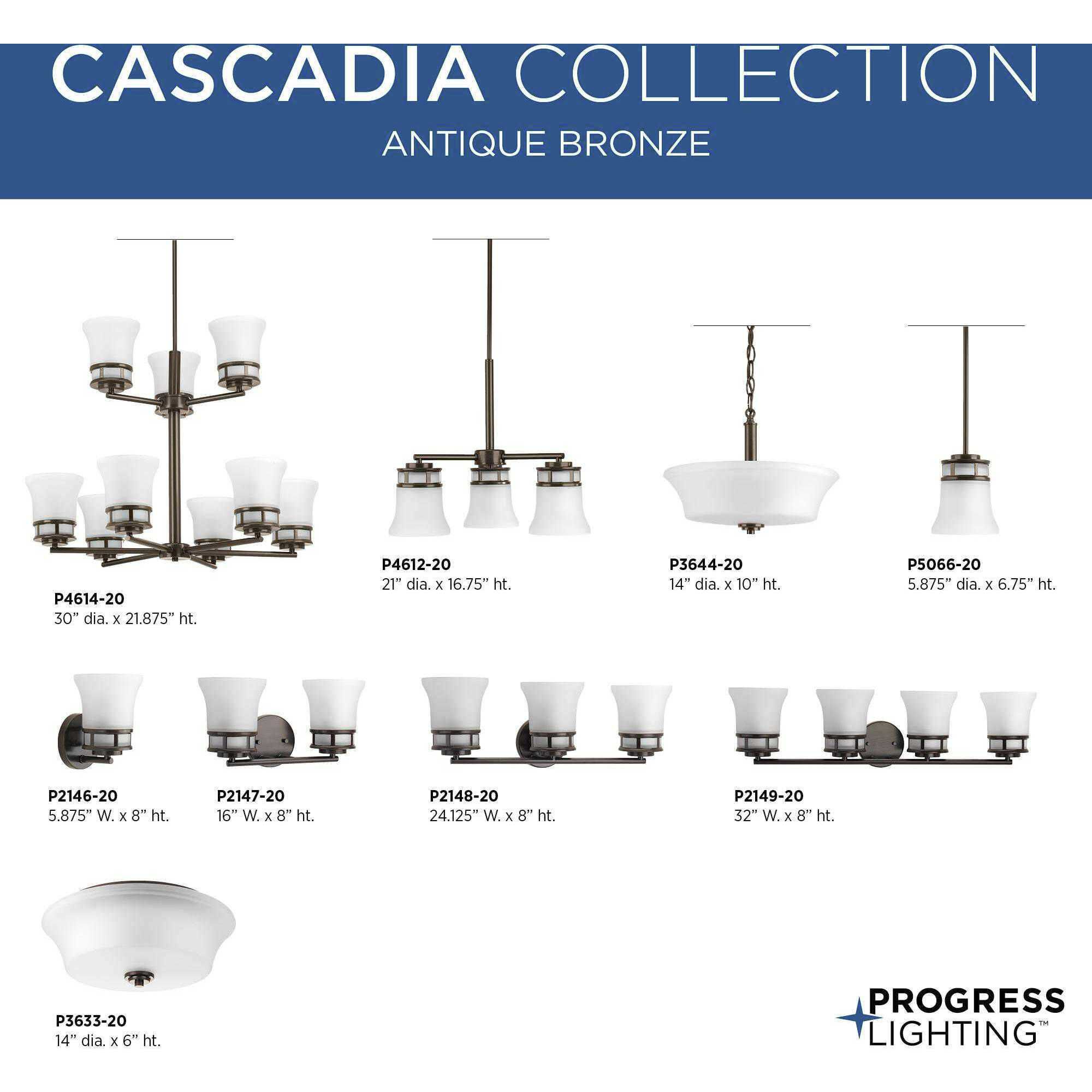 Cascadia 1 Light 6 inch Antique Bronze Mini-Pendant Ceiling Light