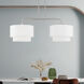 Manorwood 2 Light 35 inch Brushed Nickel Linear Chandelier Ceiling Light