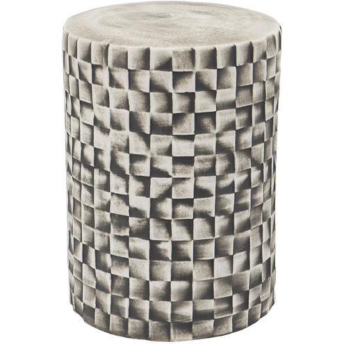 Metro 17 inch White and Black Garden Stool