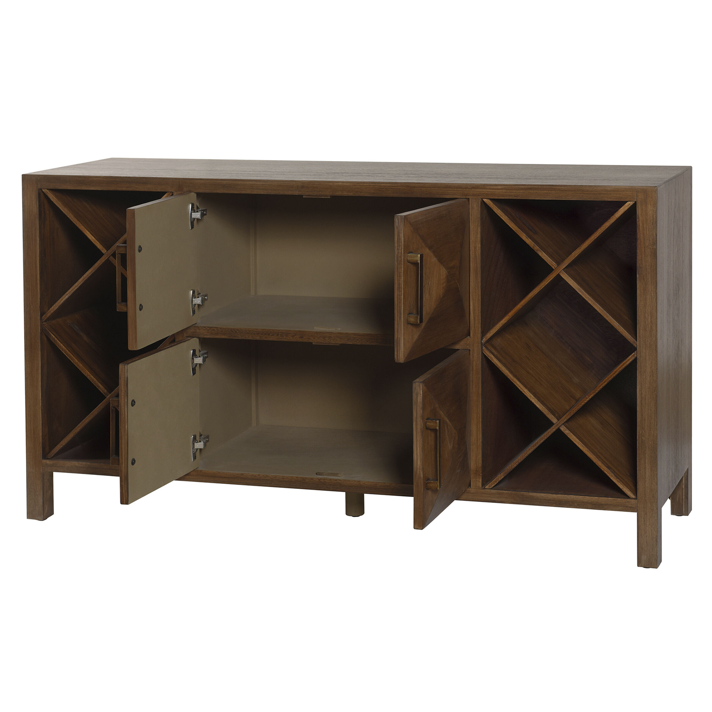 Cameron Walnut and Taupe Cabinet