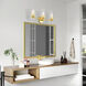 Whittier 3 Light 22 inch Polished Brass Vanity Sconce Wall Light