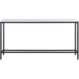 Bodin 60 inch Matte Black and White Console Table