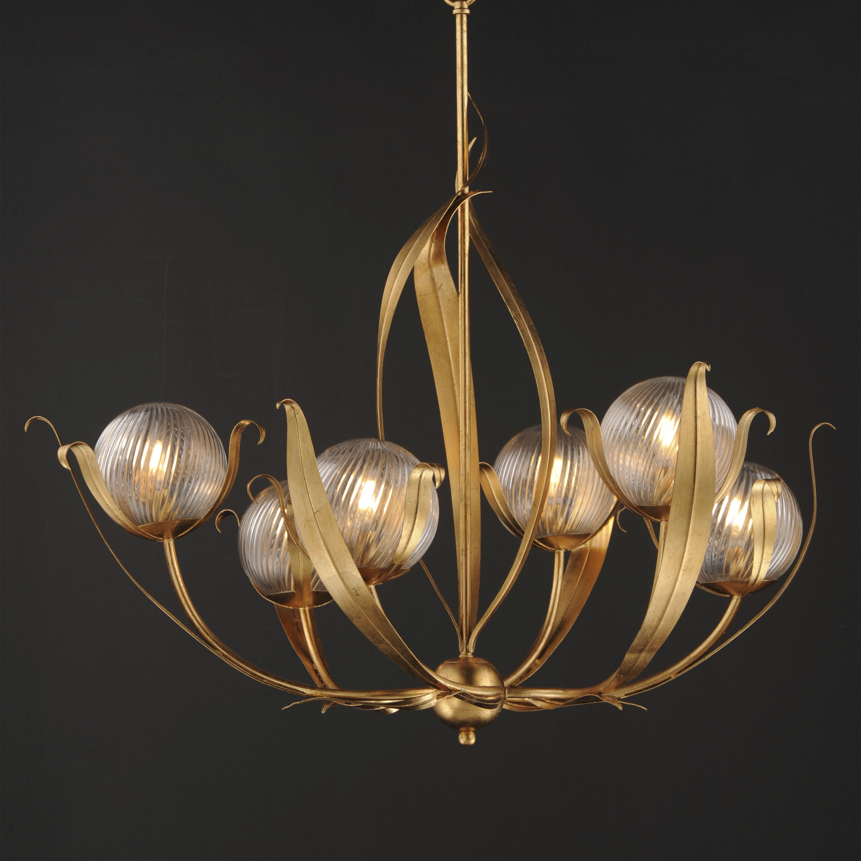 Firenze 6 Light 38 inch Gold Leaf Chandelier Ceiling Light