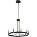 Clayton Family LED 23 inch Matte Black Chandelier Ceiling Light