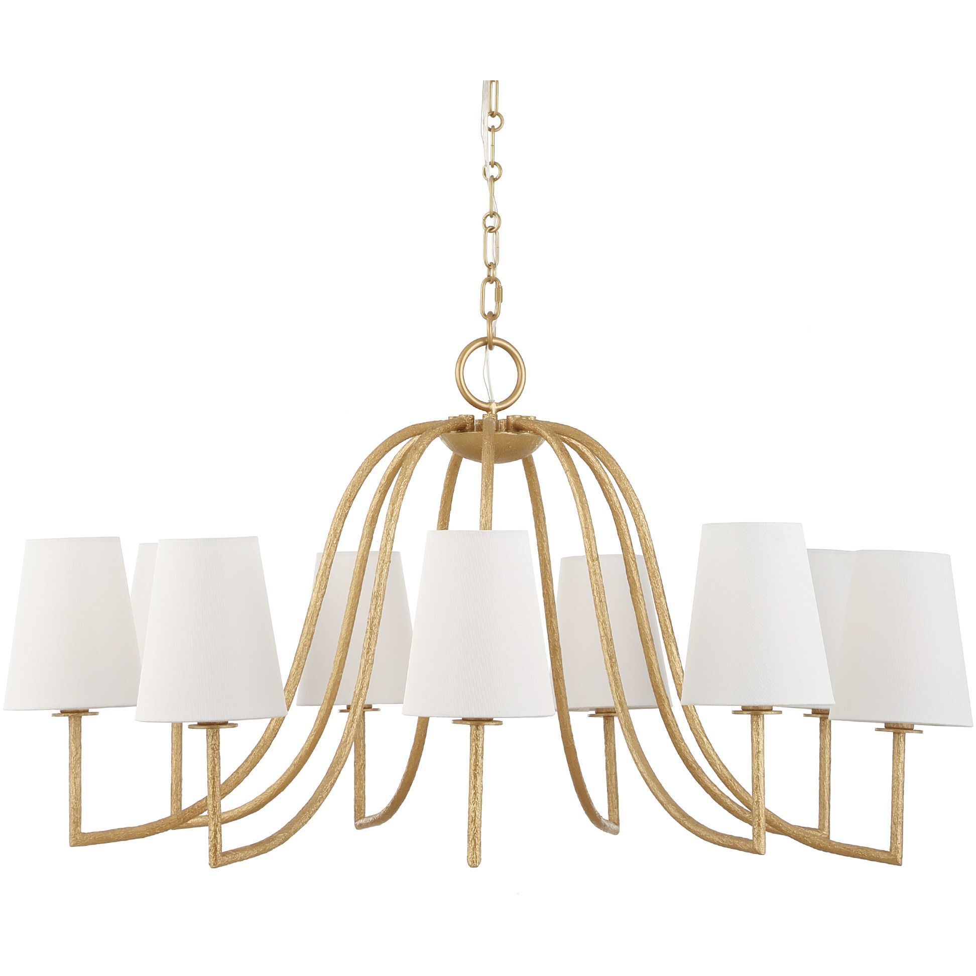 Seville 9 Light 42 inch Textured Gold Chandelier Ceiling Light