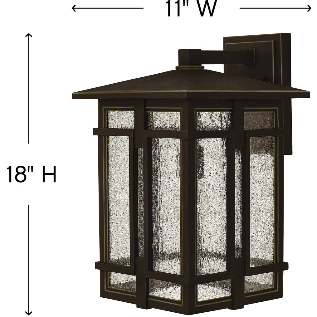 Tucker Outdoor Wall Mount Lantern in Oil Rubbed Bronze, Large