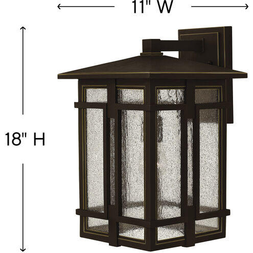 Tucker LED 18 inch Oil Rubbed Bronze Outdoor Wall Mount Lantern, Large