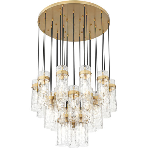 Fontaine 27 Light 39.5 inch Rubbed Brass Chandelier Ceiling Light