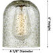 Ballston Caledonia 4 Light 36 inch Antique Brass Bath Vanity Light Wall Light in Incandescent, Mouchette Glass, Ballston