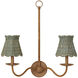 Annabelle Teal 6 inch Tapered Chandelier Shade, Suzanne Duin Collection