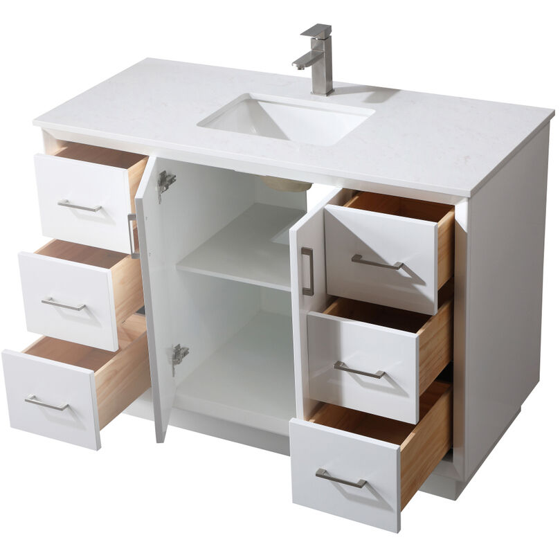 Hayes 48 X 22 X 35 inch White Vanity Sink Set