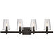 Hyde Park 4 Light 32 inch Vintage Bronze Bath Light Wall Light