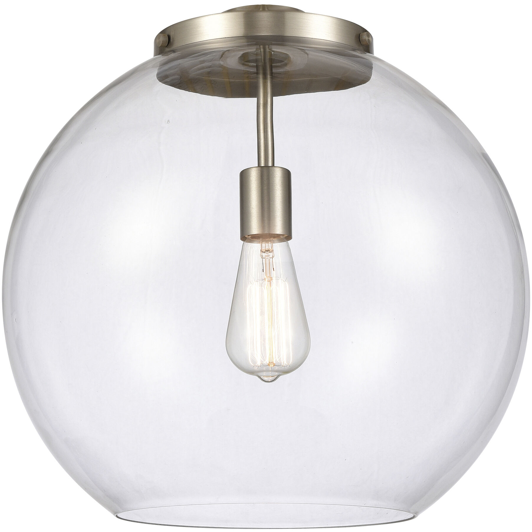 Ballston Athens LED 15.75 inch Satin Gold Statement Pendant Ceiling Light in Clear