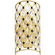 Windsor Sconce Wall Light in French Gold and Matte Black