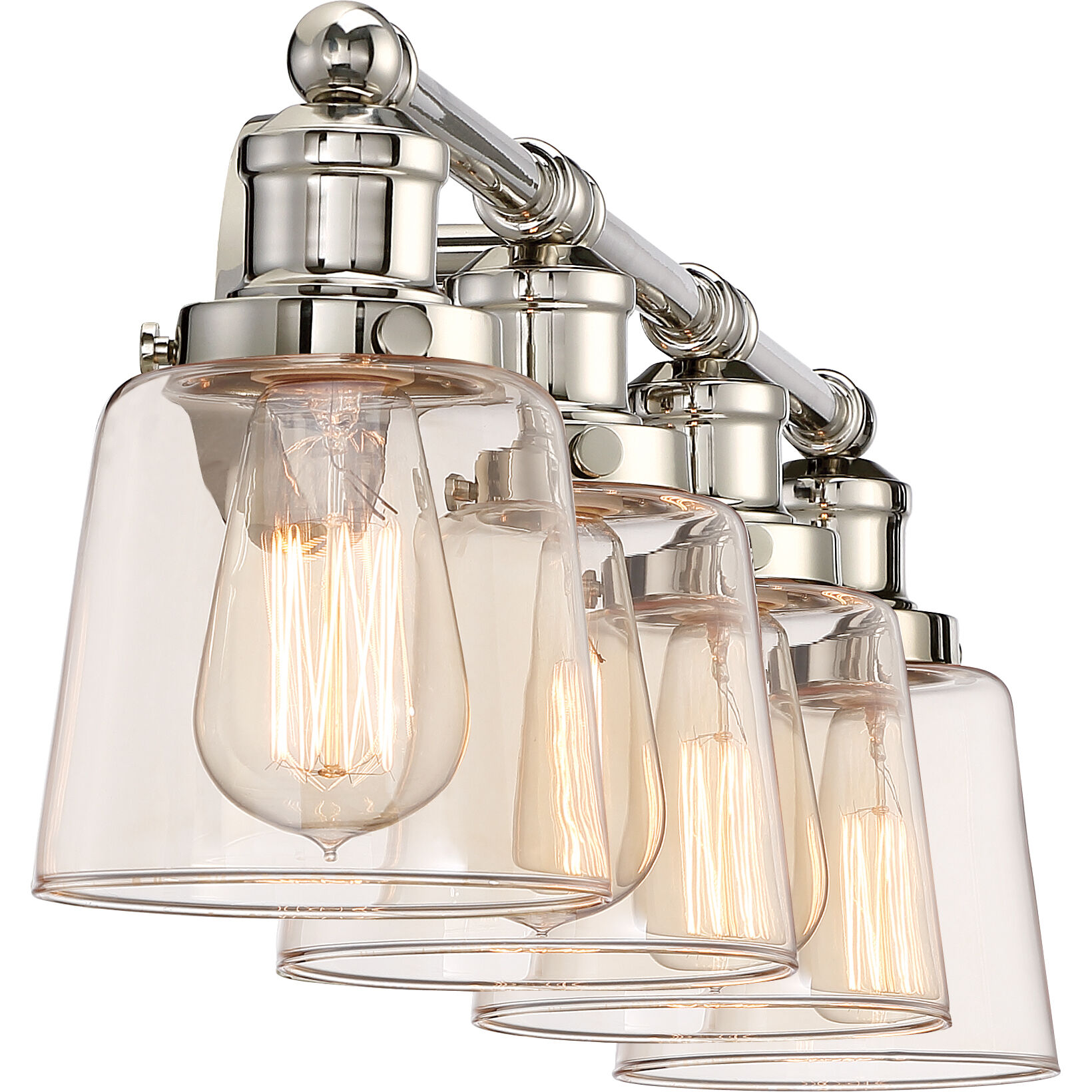 Union 4 Light 31.5 inch Polished Nickel Bath Light Wall Light