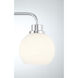 Contemporary 3 Light 24 inch Chrome Bathroom Vanity Light Wall Light