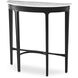 Rochefort 32.48 inch Piano Black and White Carrera Marble Console Table