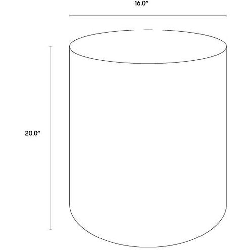 Diaz 20 X 16 inch Marble Look / Antique Brass Outdoor End Table