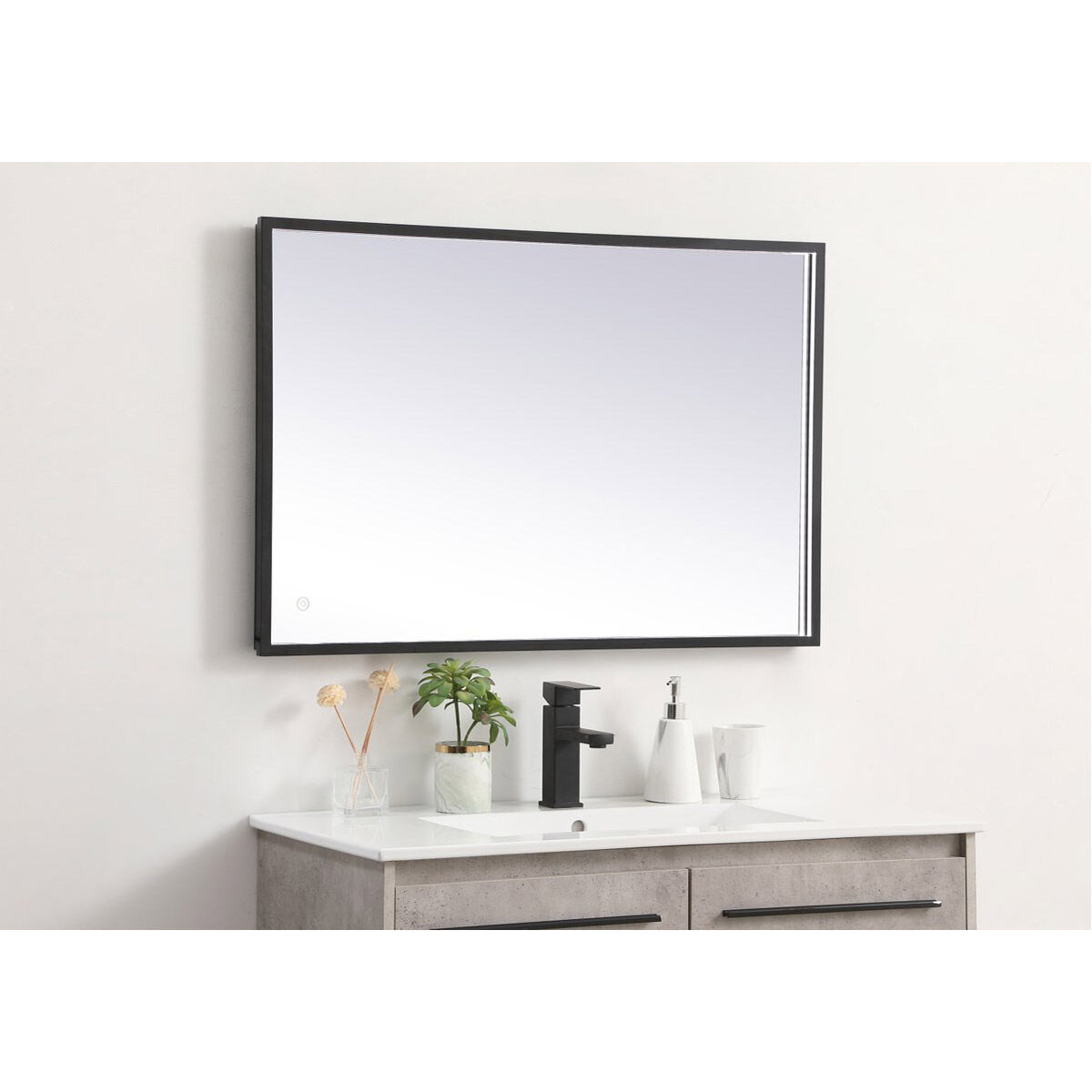 Pier 40 X 20 inch Black LED Mirror