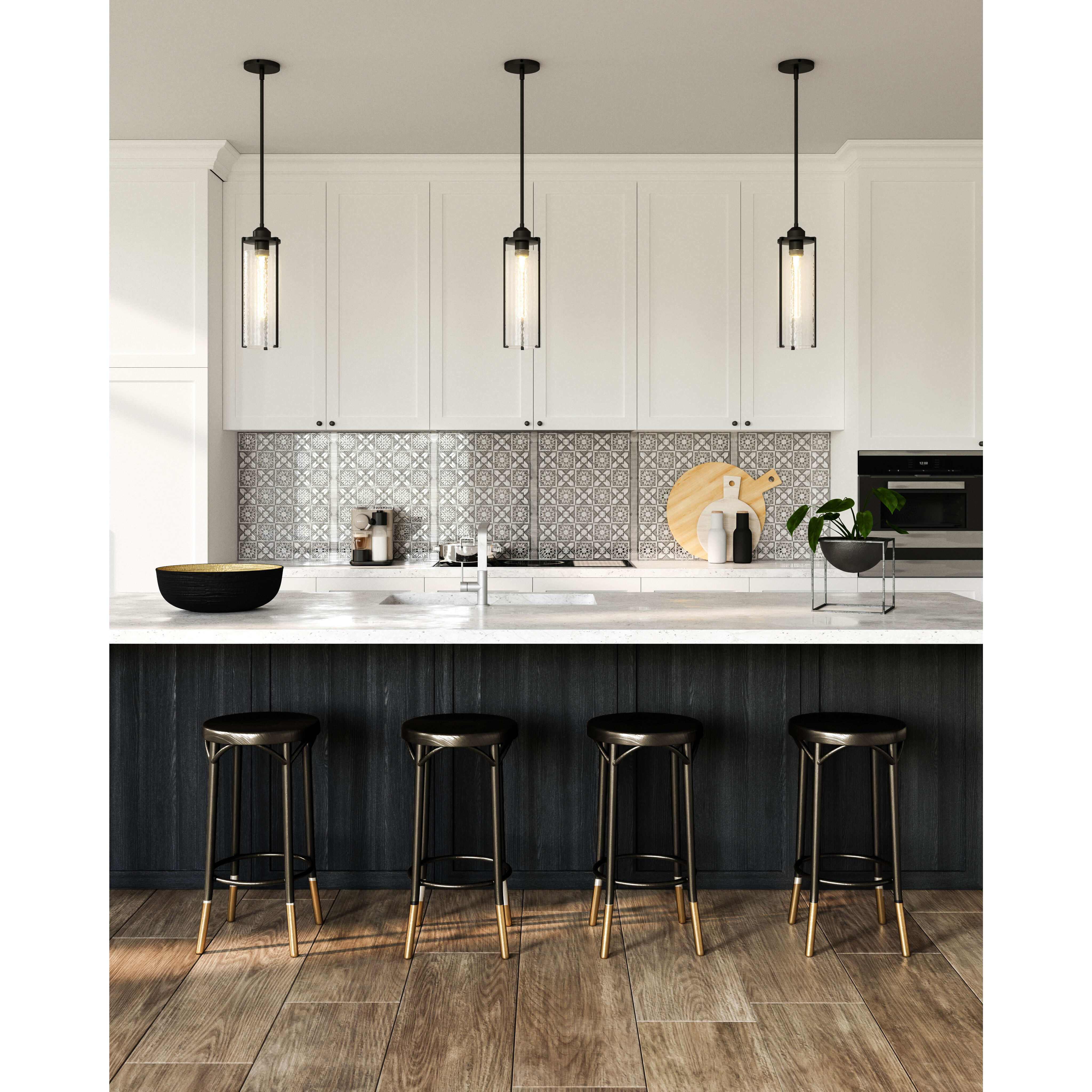 Alora Mood Belmont Pendant Ceiling Light in Matte Black