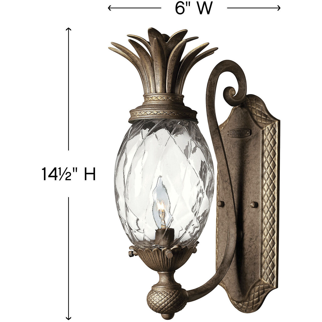 Plantation 1 Light 6 inch Pearl Bronze Indoor Wall Sconce Wall Light
