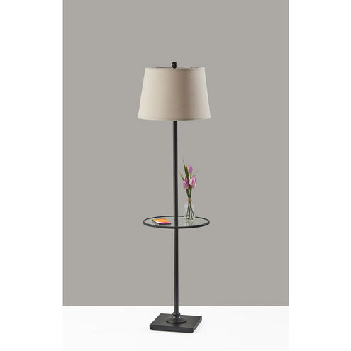 Levitt 60 inch 100.00 watt Black Floor Lamp Portable Light, Simplee Adesso