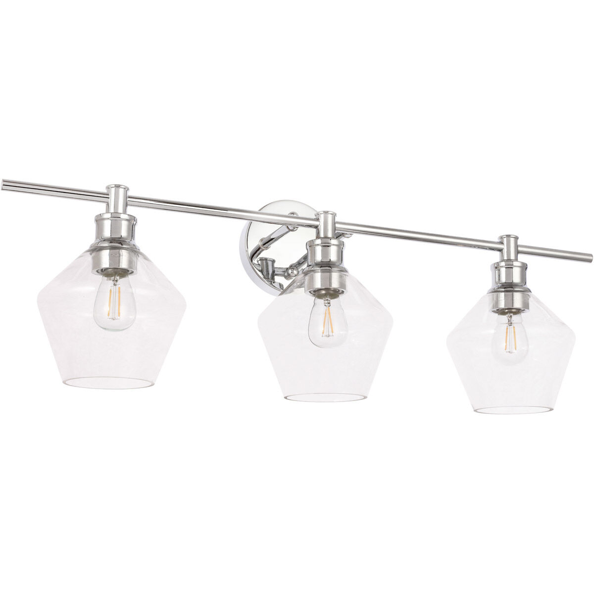 Gene 3 Light 28 inch Chrome Wall sconce Wall Light