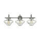 Congress 3 Light 30 inch Antique Nickel Bath Light Wall Light