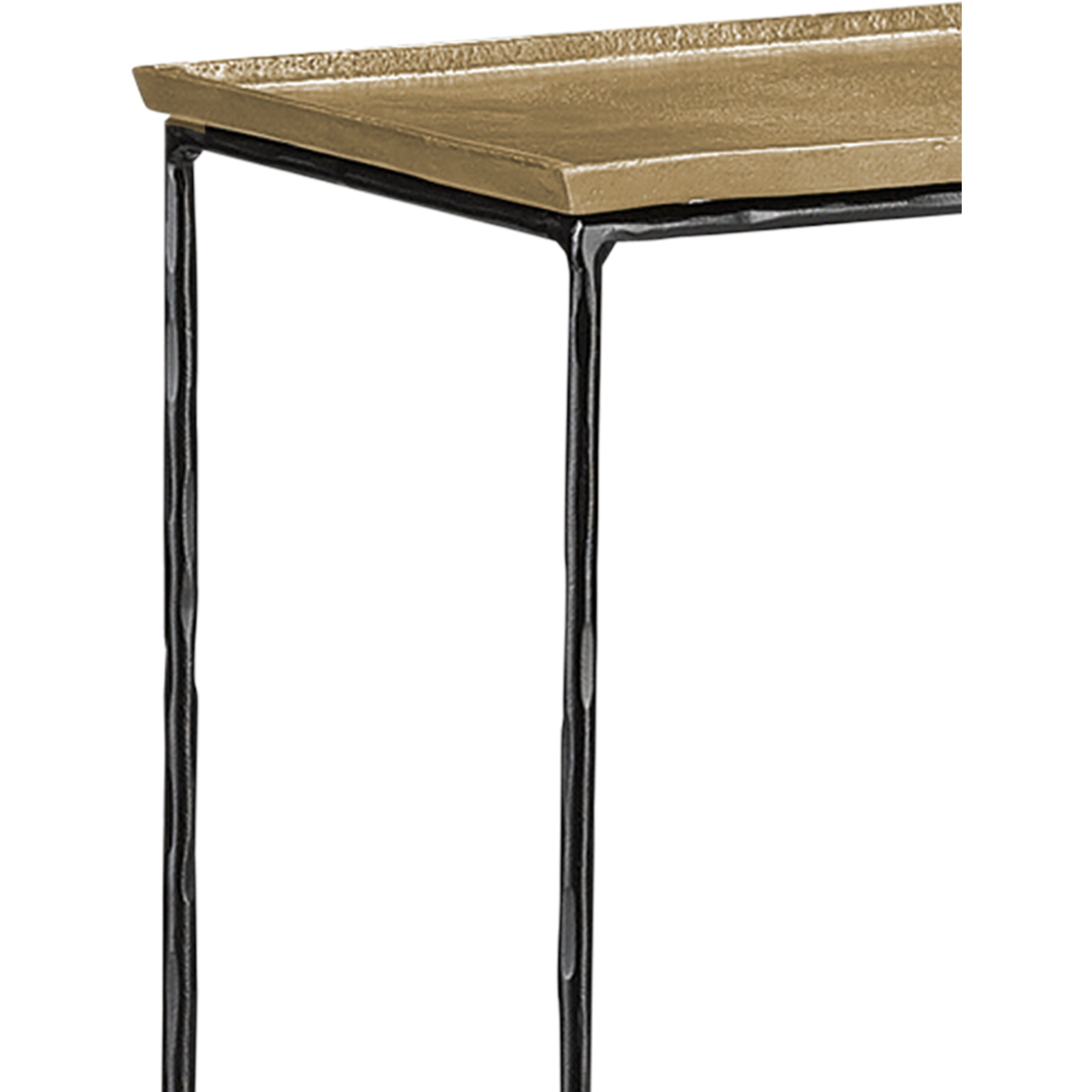 Boyles 42 inch Black Iron/Antique Brass Console Table