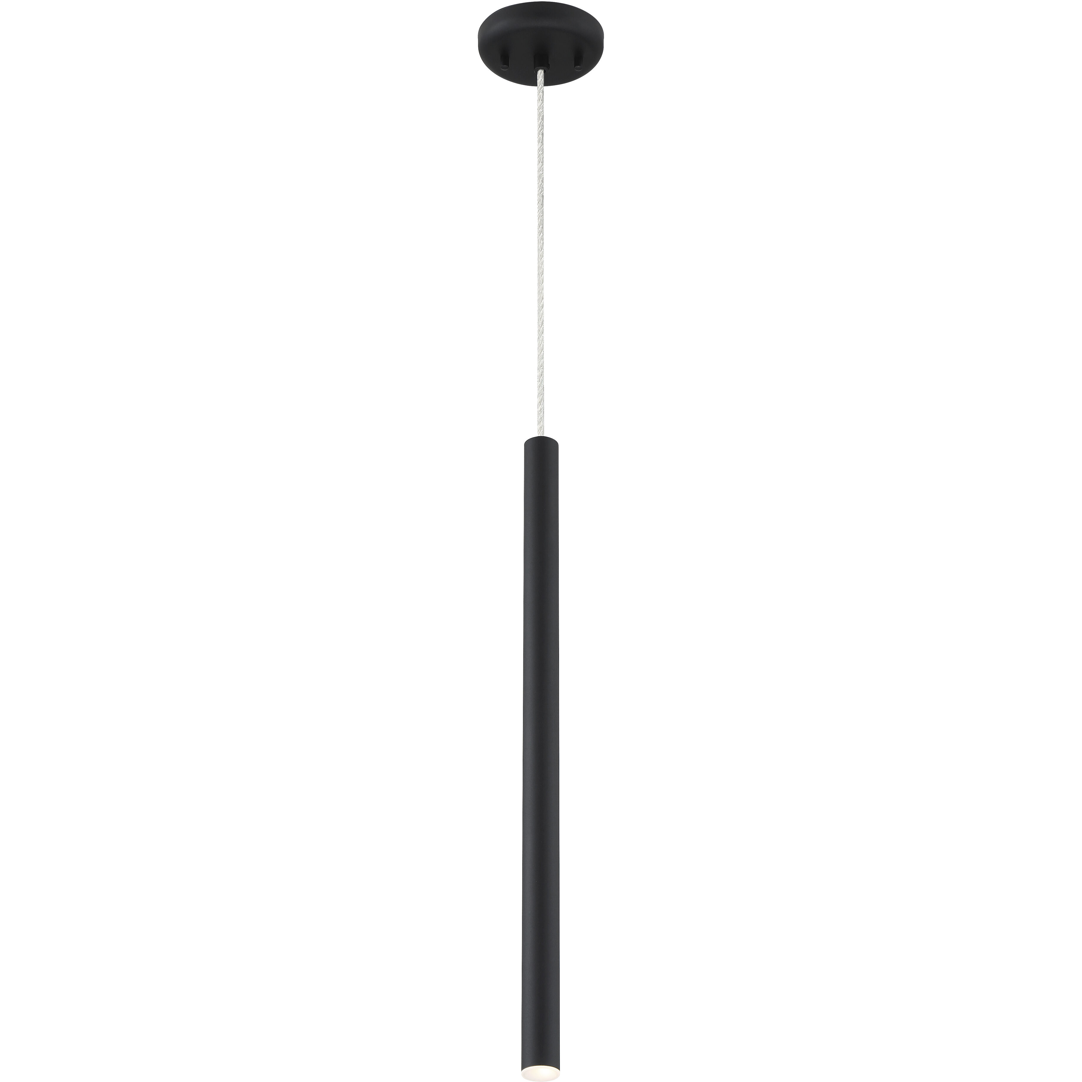 Forest LED 4.75 inch Matte black Pendant Ceiling Light in 1 3 Matt black Steel