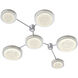 Iris LED 54.7 inch Classic Silver with Light Oak Sconce & Flush Mount Wall Light in 2700K LED, Classic Silver with Light Ash, Hub and Spoke