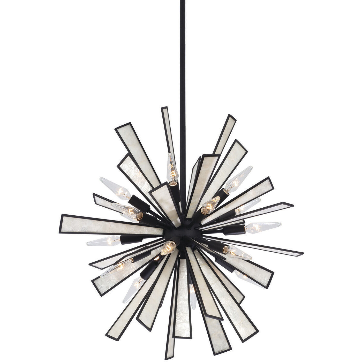 Radiance 18 Light 26 inch Matte Black Pendant Ceiling Light