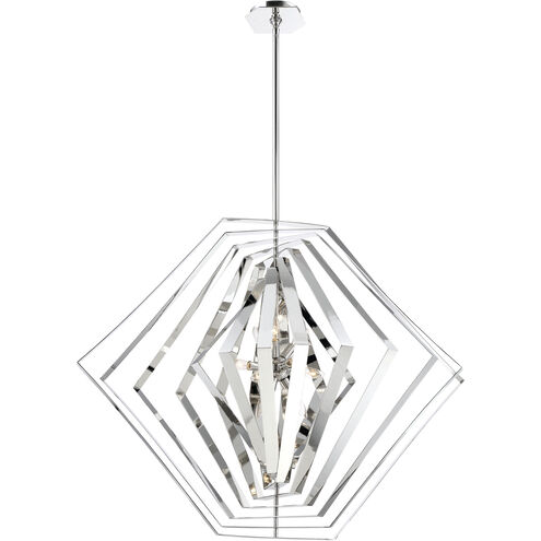 Downtown 10 Light 45 inch Chrome Chandelier Ceiling Light