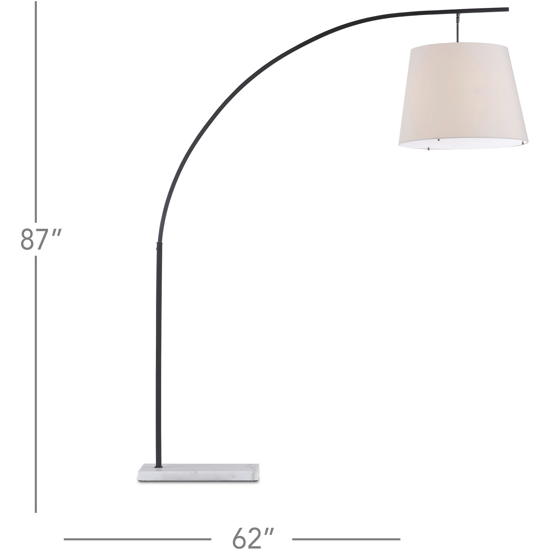 Cloister 87 inch 75 watt Oil Rubbed Bronze and White Floor Lamp Portable Light, Large