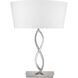 Trend Home 25 inch 100.00 watt Satin Nickel Table Lamp Portable Light