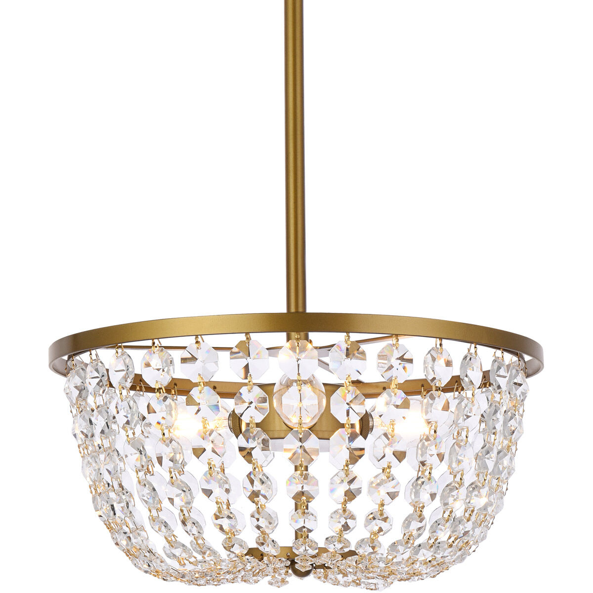 Gianna 3 Light 13 inch Brass Pendant Ceiling Light
