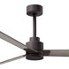 Atlas Alessandra 72 inch Textured Bronze with Gray Ash Blades Indoor/Outdoor Ceiling Fan