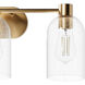Lochemeade 3 Light 22.5 inch Alturas Gold Vanity Light Wall Light
