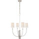 Thomas O'Brien Hulton 4 Light 28 inch Polished Nickel Chandelier Ceiling Light, Medium