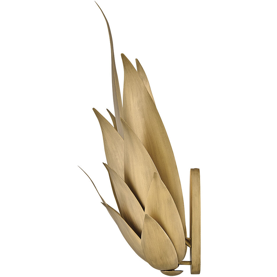 Agave Sconce Wall Light in Burnished Gold