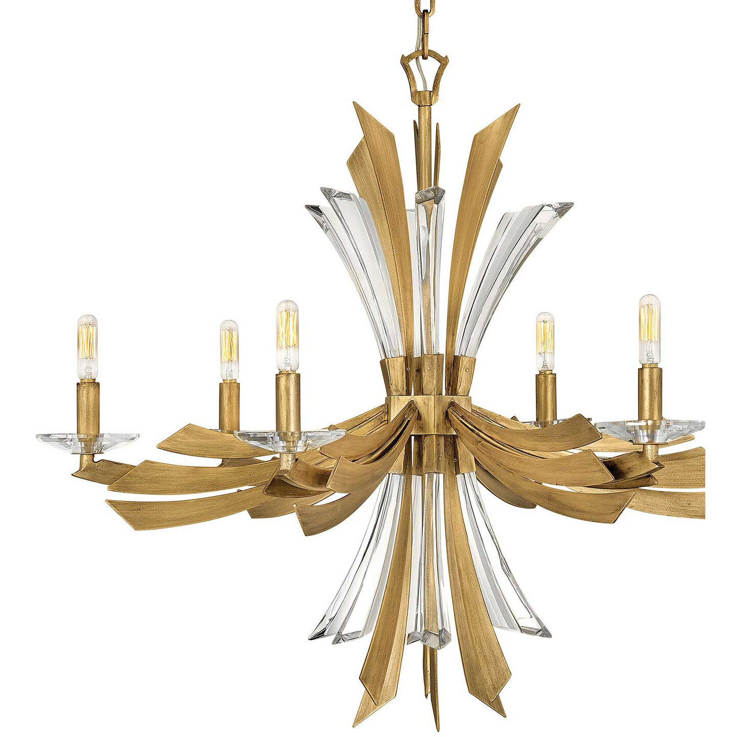 Vida LED 29.25 inch Burnished Gold Chandelier Ceiling Light
